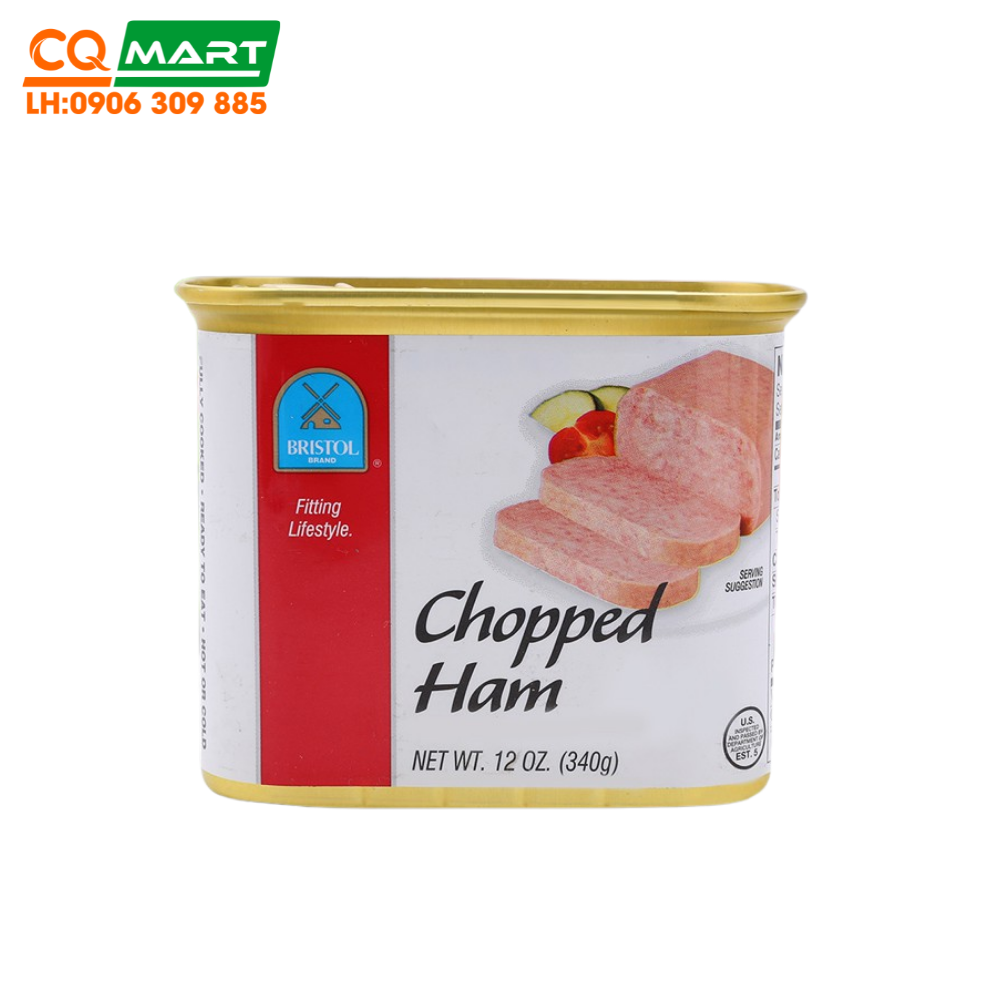 Thịt Hộp Xắt nhỏ Chopped Ham Bristol 340g