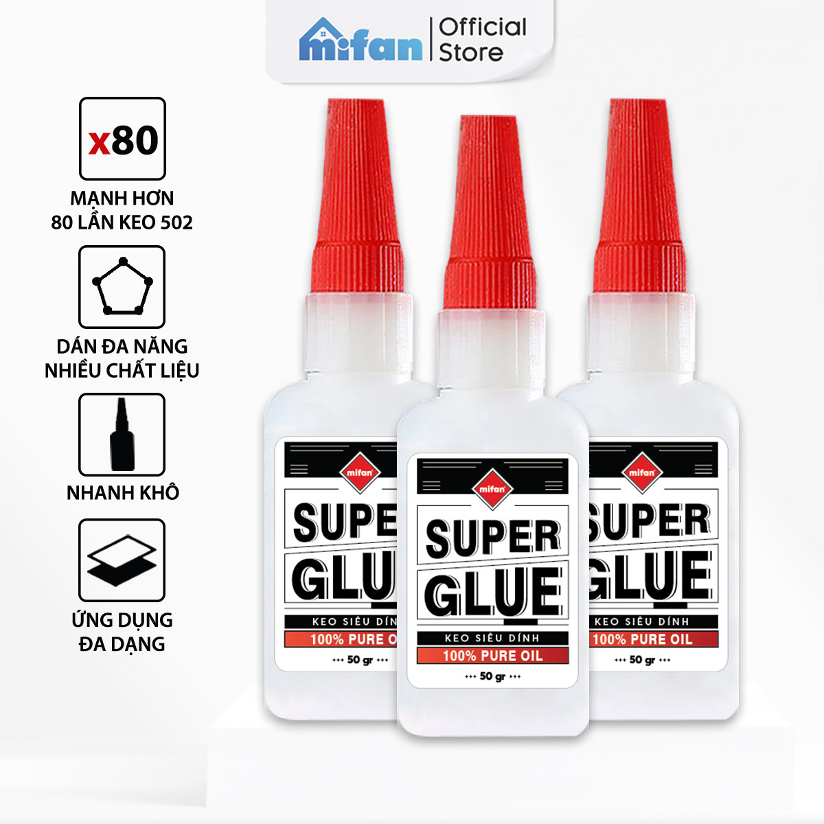 Keo Dán Siêu Dính Đa Năng Mọi Chất Liệu Cực Mạnh - Dán Gỗ Thuỷ Tinh Kim Loại Sắt Gốm Sứ Nhựa Vải - HÀNG LOẠI 1