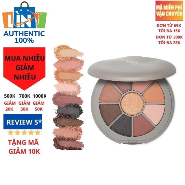 [HCM][Đôi mắt thu hút] Bảng phấn mắt 9 màu KIKO Konscious Vegan Eyeshadow Palette dòng hữu cơ mờ đậm ánh kim tan chảy hàng Ý
