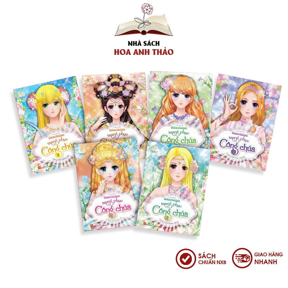 Sách - Dán hình trang phục công chúa - Lẻ tùy chọn