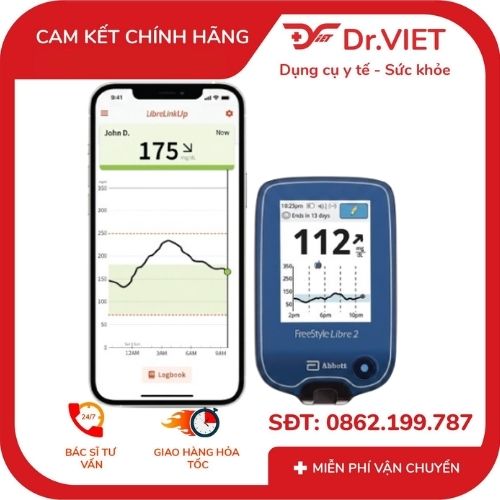 Đầu đọc cầm tay FreeStyle Libre 2 Flash Glucose Monitoring System Reader Kit