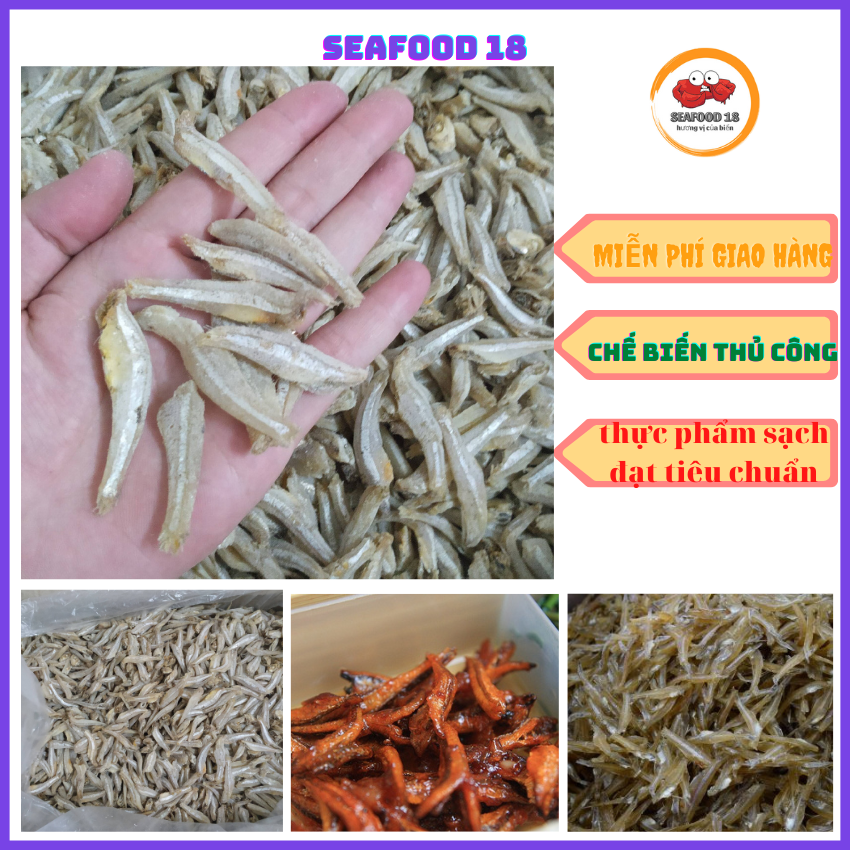Cá cơm khô không đầu,chế biến thủ công truyền thống đóng gói 0.5-1kg