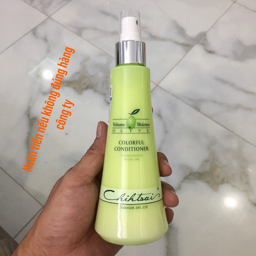 [HCM]Xịt dưỡng tóc Chihtsai Olive Colorful Conditioner siêu mềm mượt (xả khô) 250ml