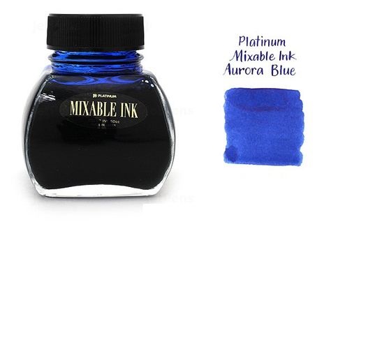 Lọ mực Platinum Mixable dùng cho bút máy - Aurora Blue