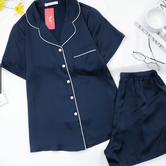 Pijama lụa đồ bộ ngủ mặc nhà cao cấp mùa hè