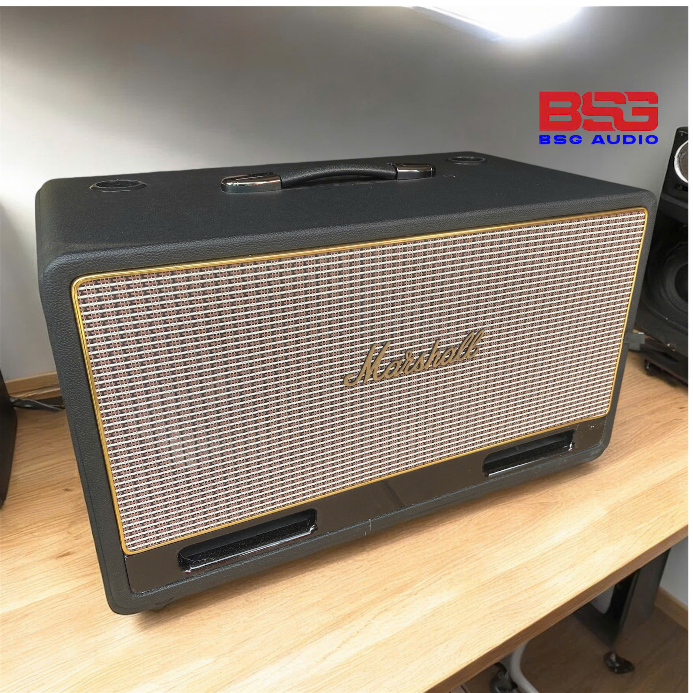 Vỏ Thùng Loa Xách Tay 2 Bass 20cm Bọc Da Lưới Vải- Sử Dụng Mạch K10-K18plus