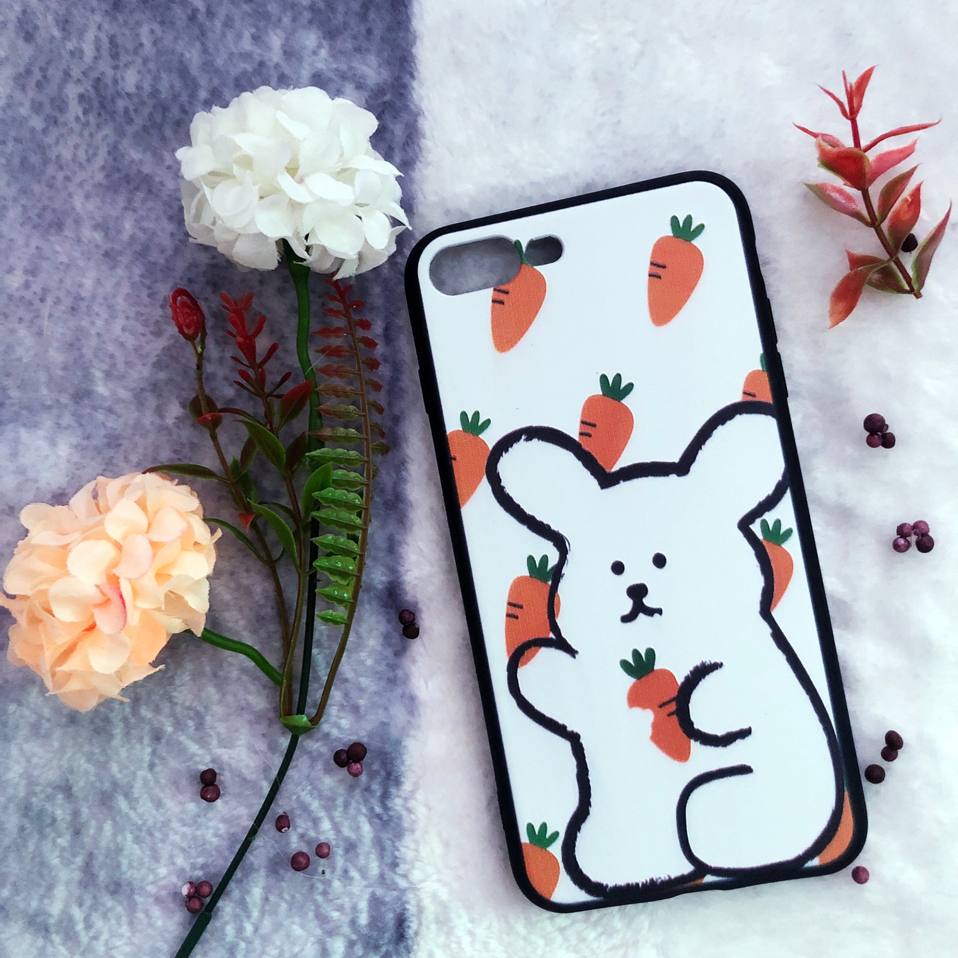 [Nhiều Mẫu] Ốp lưng dẻo Iphone 7 Plus/ 8 Plus (Thân đen - in hình siêu cute)