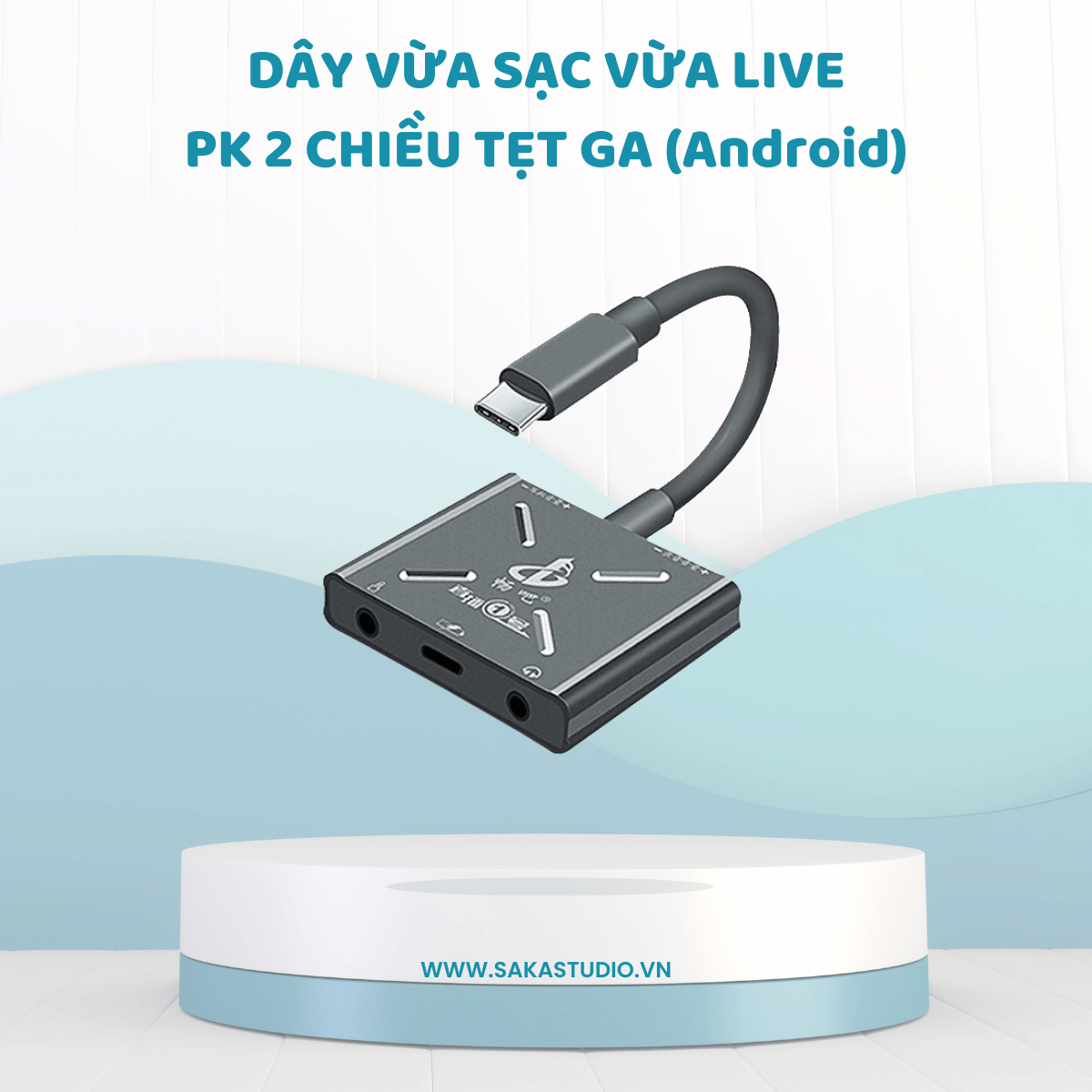 Bộ Chuyển Đổi Livestream Lightning Đa Năng (Vừa Sạc Vừa Live) Dành Cho Điện Thoại Iphone - Dây livestream IP Lighning Chính Hãng  - Dây Livestream Hai Chiều PK (MONO) - Điều Chỉnh Được Âm Lượng Ngay Trên Bộ Chuyển Đổi