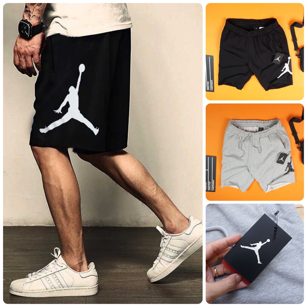 Quần sooc nam short nỉ nam quần đùi thể thao jordan bóng rổ chất thun nỉ da cá chính hãng