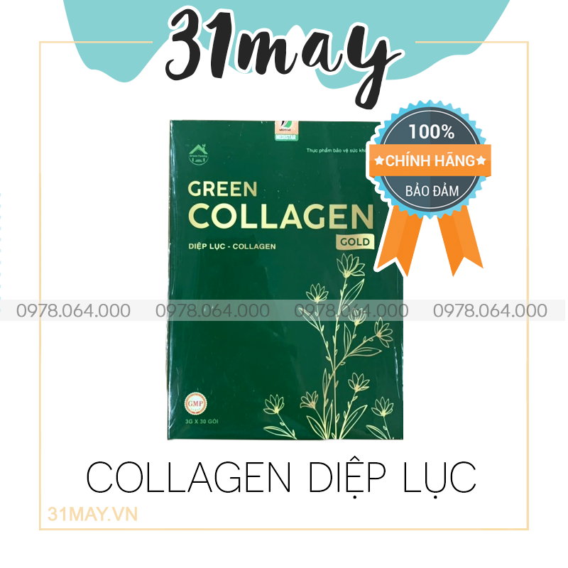 (4 đánh giá) Diệp Lục Collagen Gold Chính Hãng 30gói