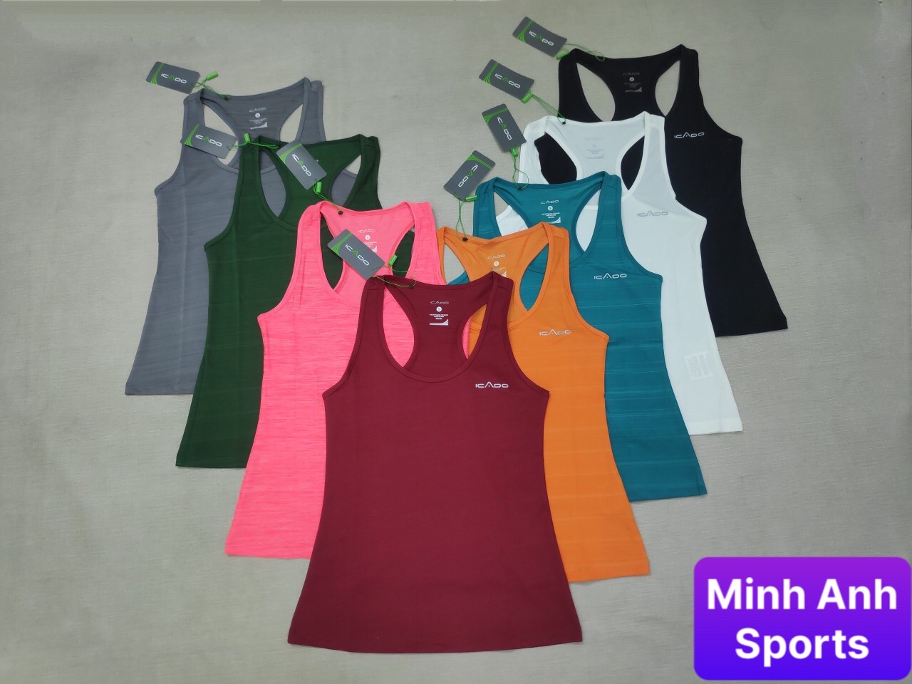 [HCM]Áo Ba Lỗ Nữ Icado AT1 Áo Thun Thể Thao Nữ Áo Tập Gym Nữ Áo Tập Yoga Nữ Minh Anh Sports
