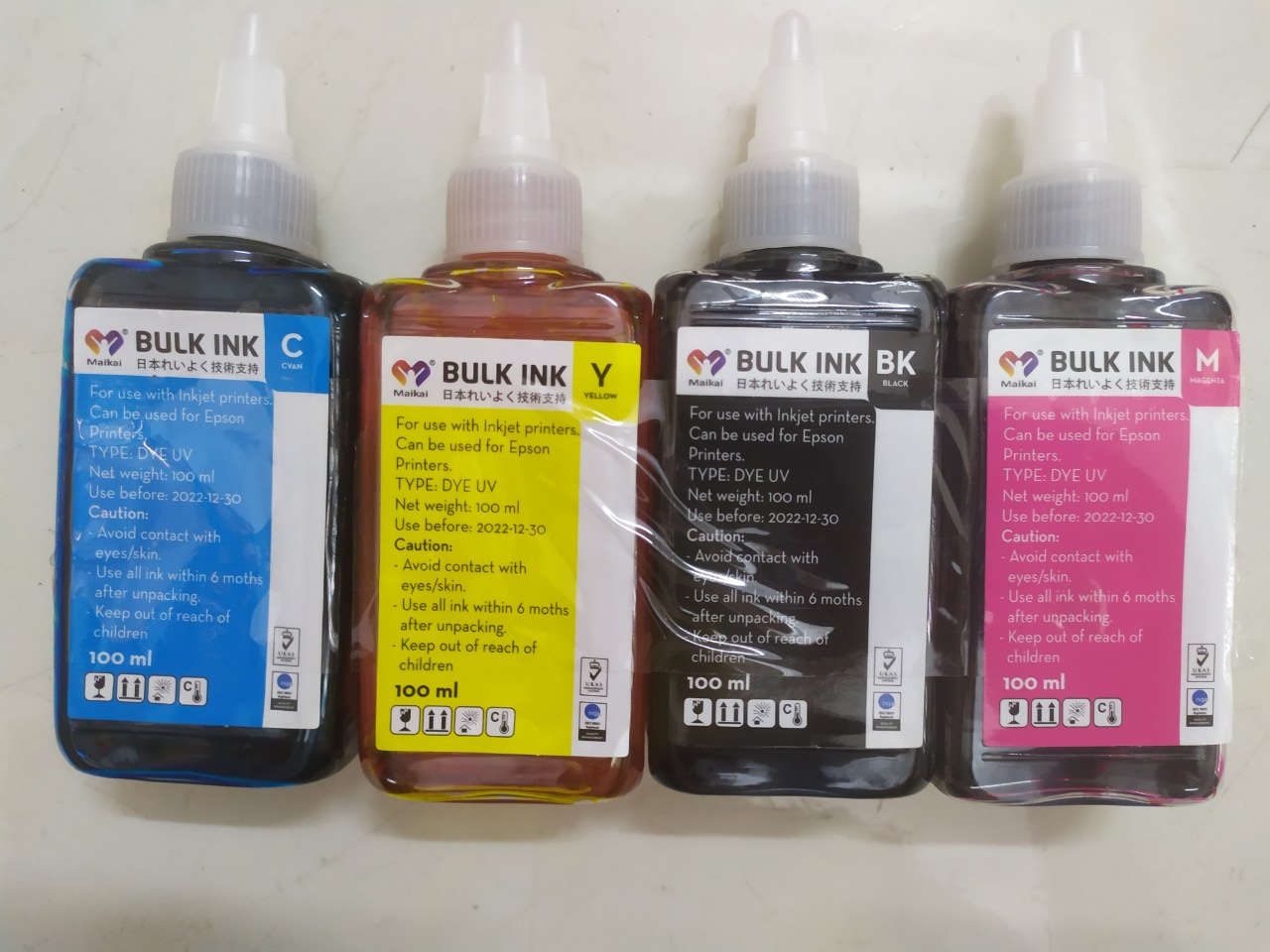 [HCM]Mực Dye Uv Epson bộ 4 dành cho máy in phun màu