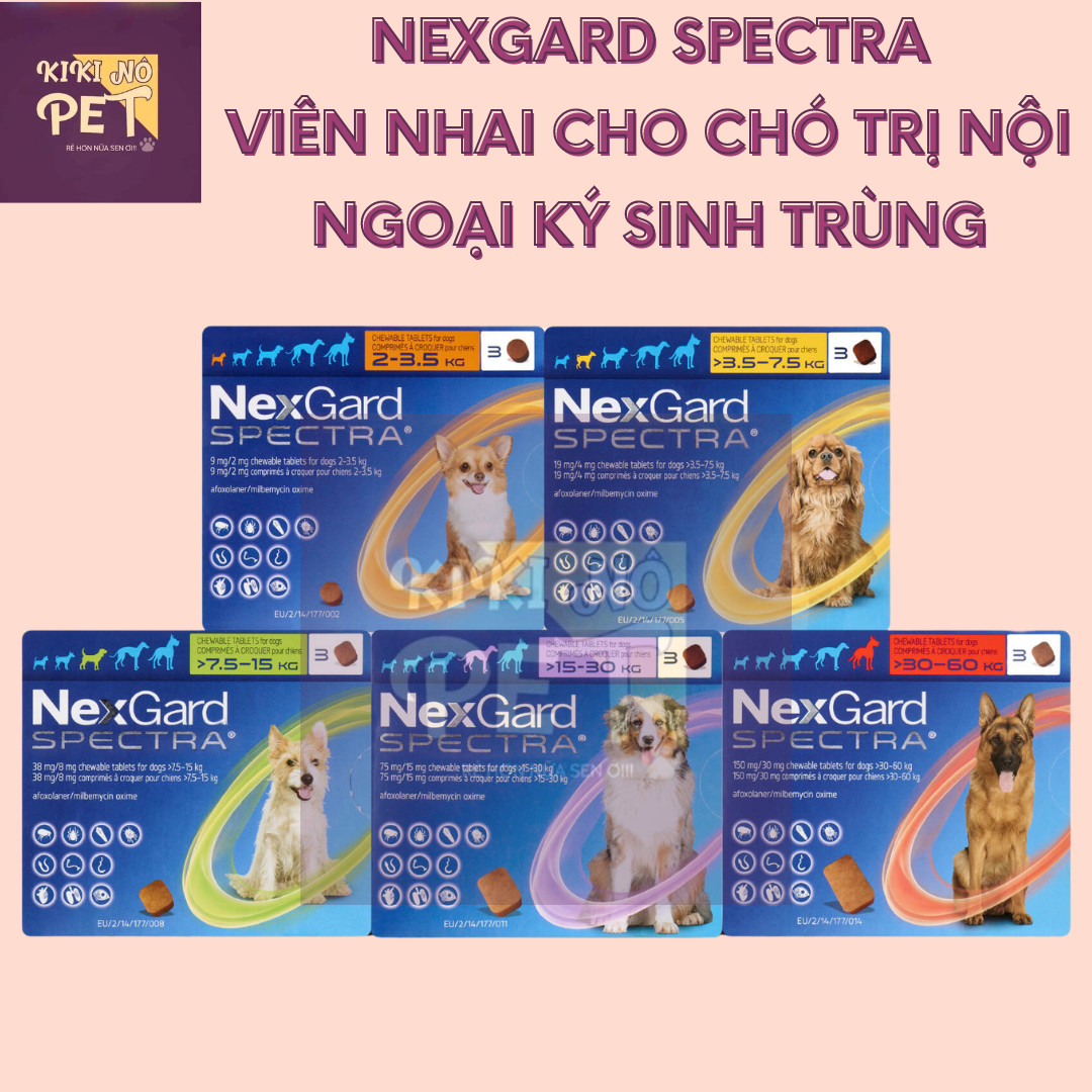 Viên Nhai Phòng Ve Rận Cho Chó NEXGARD SPECTRA (Giá 1 viên) - KIKINO