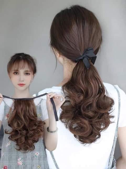 Tóc giả cột xoăn đuôi 30cm - 35cm w-3 | tóc giả wina