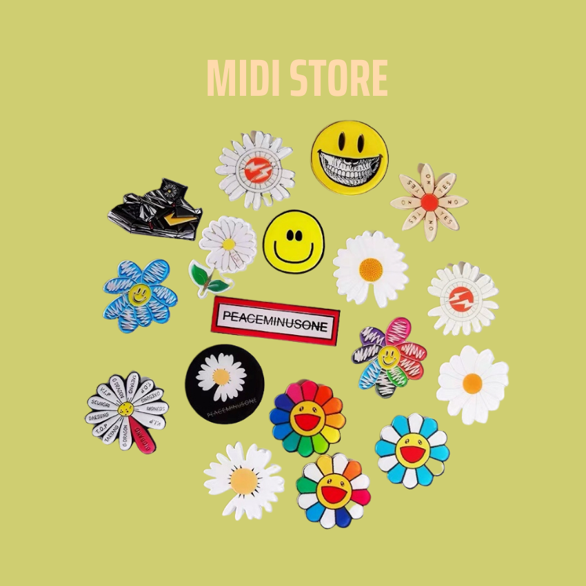 Huy hiệu, ghim cài áo, balo, túi nhiều hình siêu cute MIDI