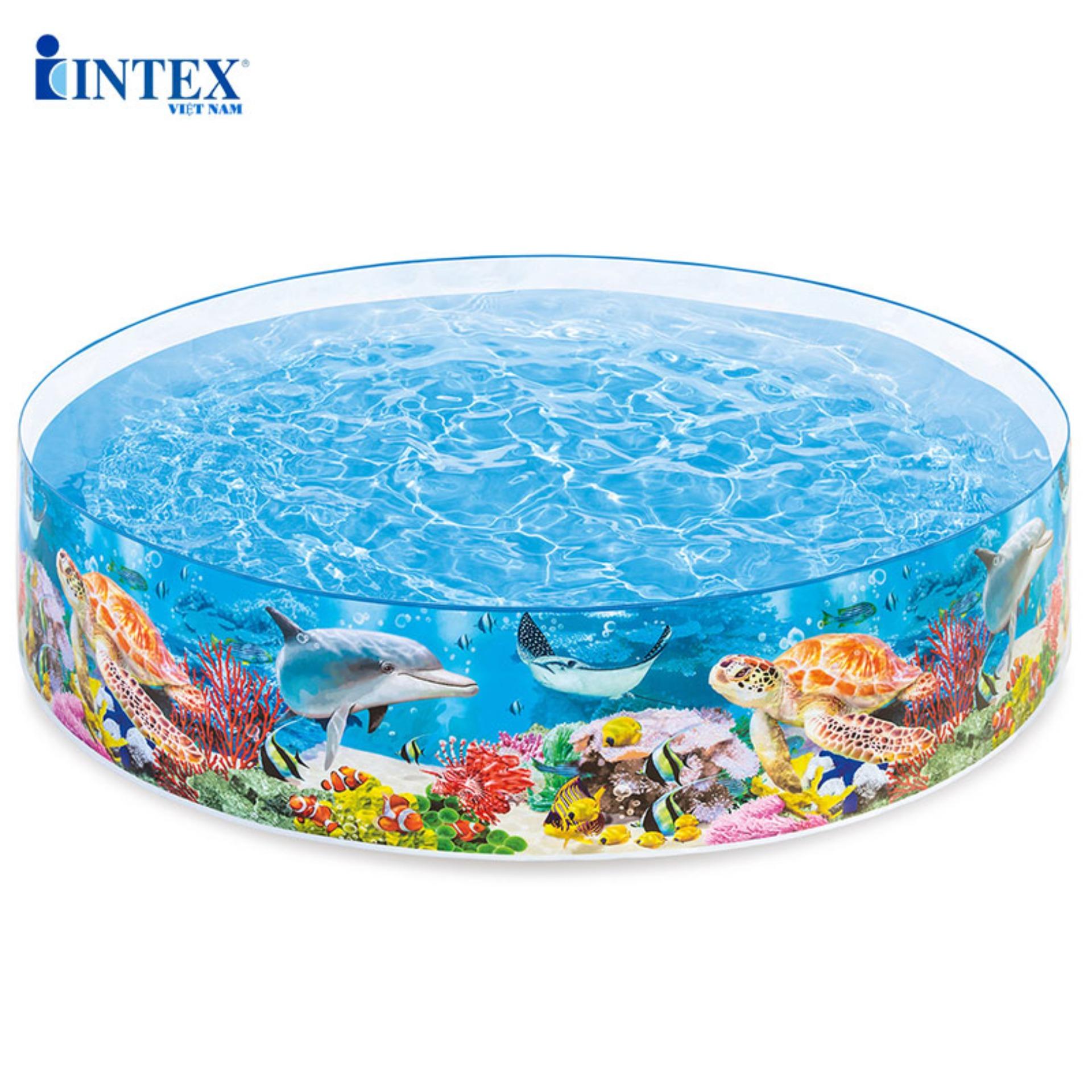 Bể bơi lắp dựng cho bé đủ size INTEX 58477- Bể bơi phao cho bé, hồ bơi lắp dựng-Không cần bơm hơi
