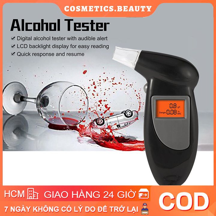 Thổi nồng độ cồn ,Máy đo nồng độ cồn bia rượu trong hơi thở tặng kèm 5 đầu thổi,Máy đo độ cồn đạt chuẩn 99%