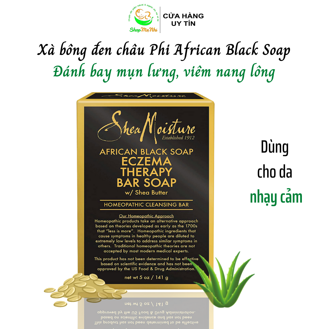 Xà phòng đen châu phi African black soap cho da nhạy cảm SheaMoisture Eczema