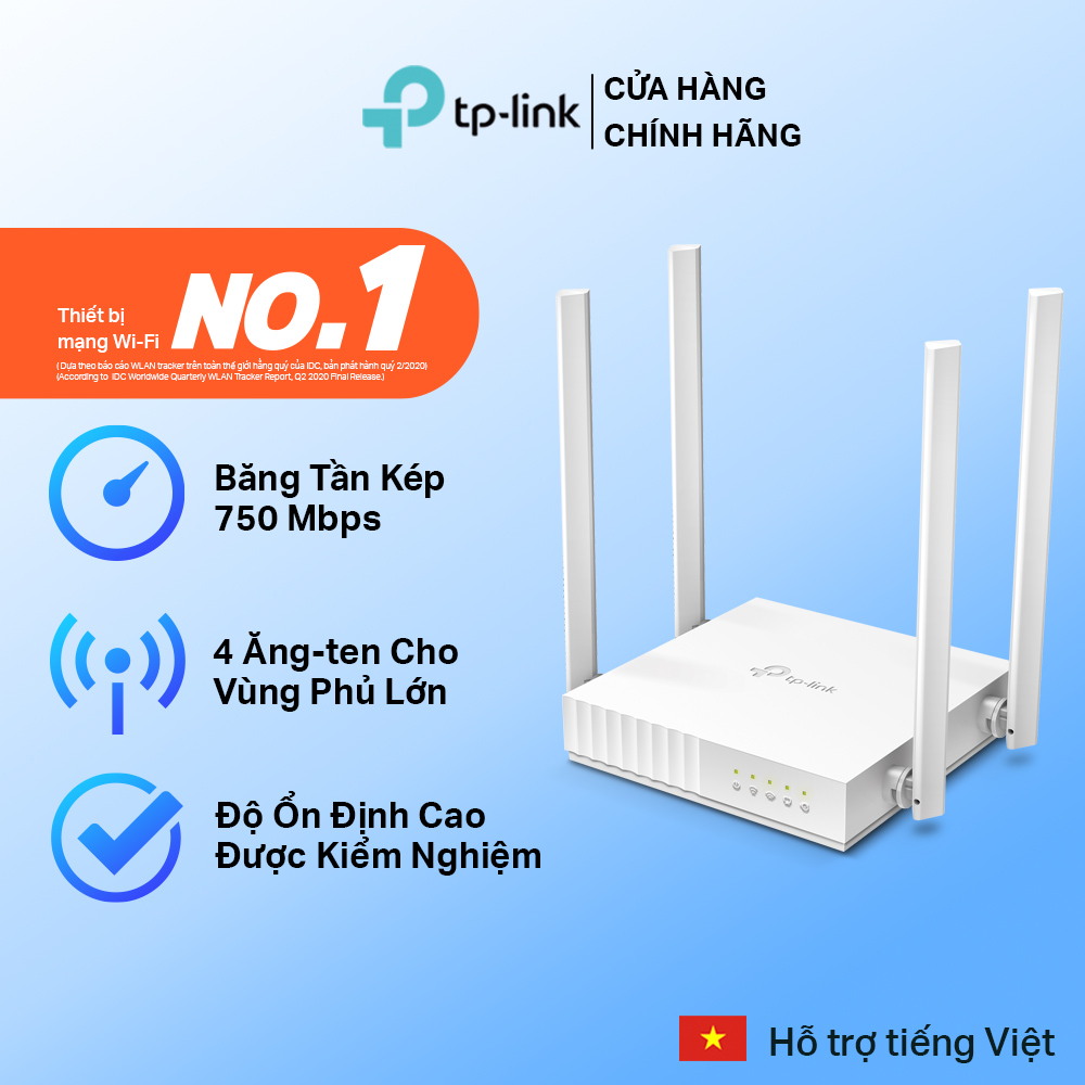 [✨Hàng hot mới về✨]Bộ Phát Wifi TP-Link Archer C24 Băng Tần Kép AC750 - Hãng phân phối chính thức