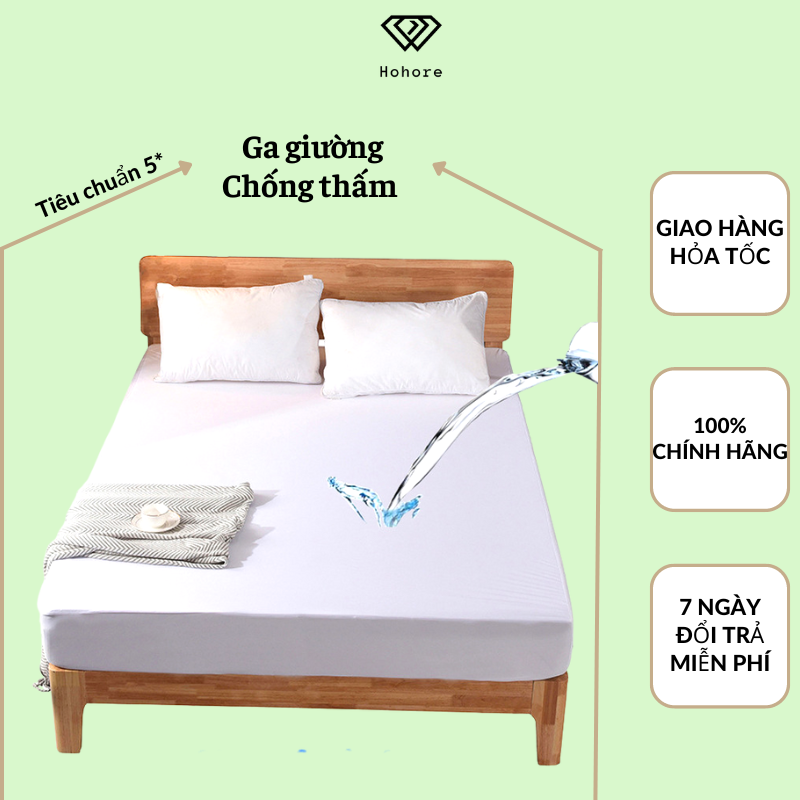Ga giường chống thấm Riotex ga chống thấm nước tuyệt đối chất liệu vải cotton cán cao su non cao cấp đủ kích thước