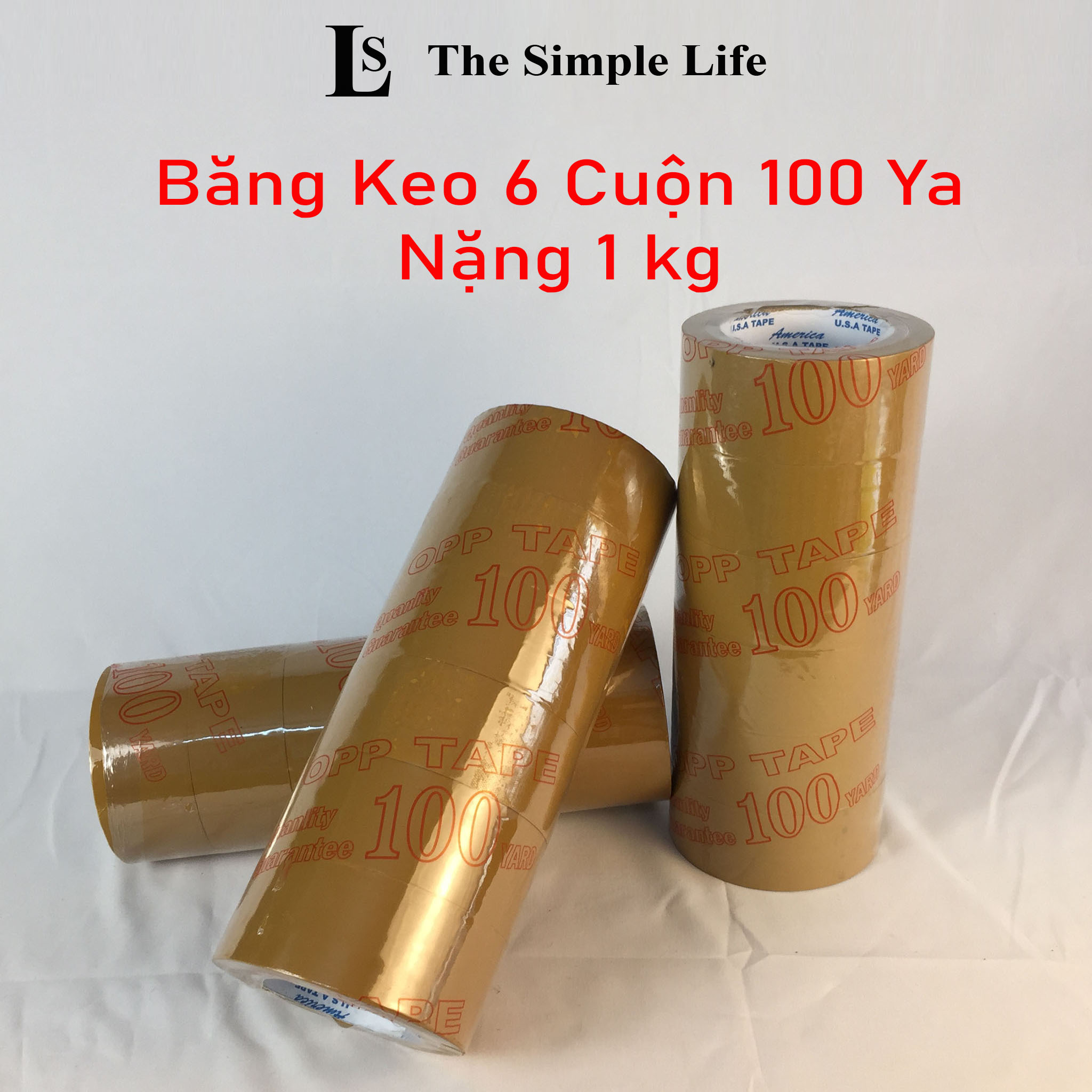 Băng keo trong, băng keo đục 100 Ya nặng 1kg, băng dính lõi mỏng, đóng hàng chắc chắn, cao cấp CHÍNH HÃNG