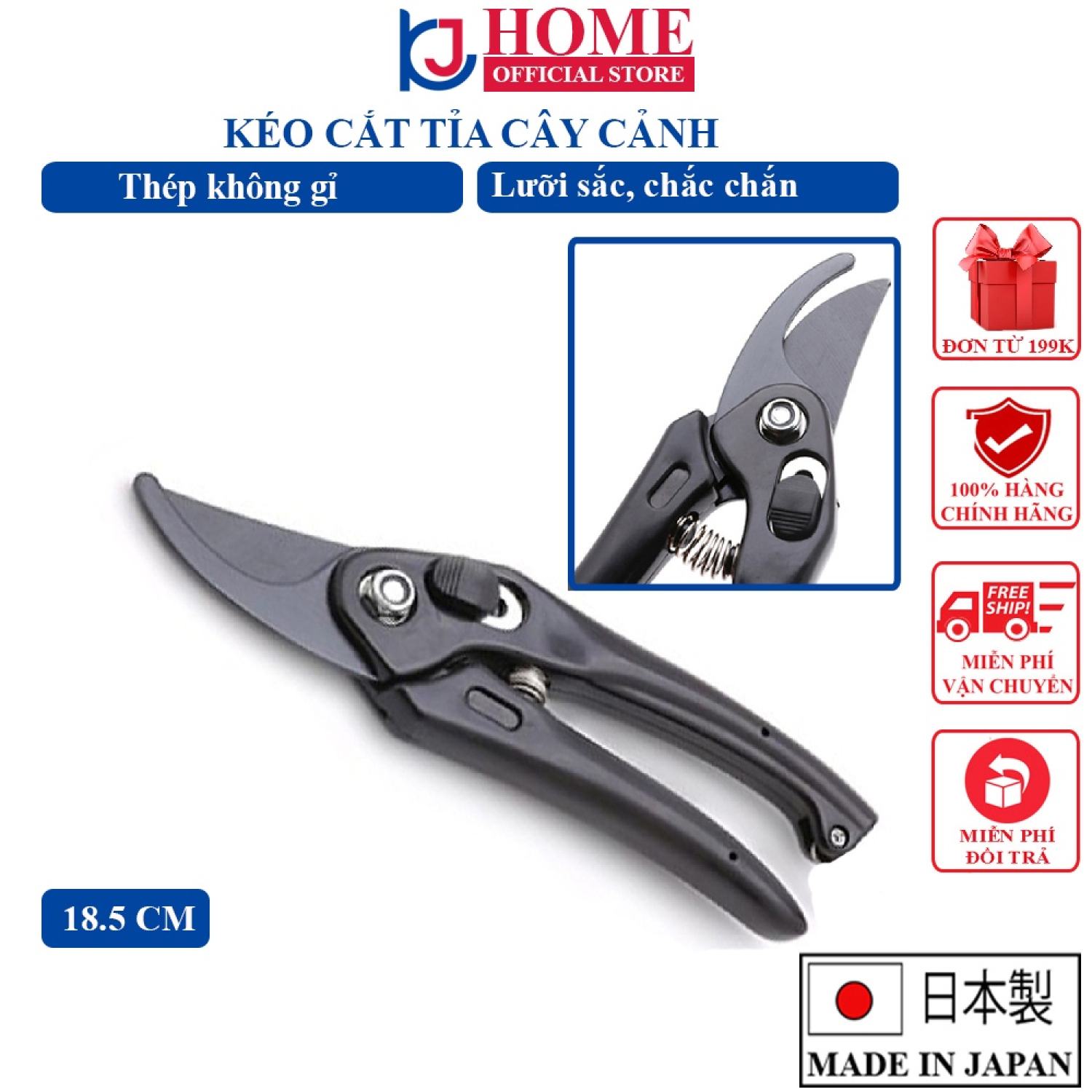 Kéo cắt tỉa cành cây cảnh sanada cao cấp nội địa nhật bản - kj home