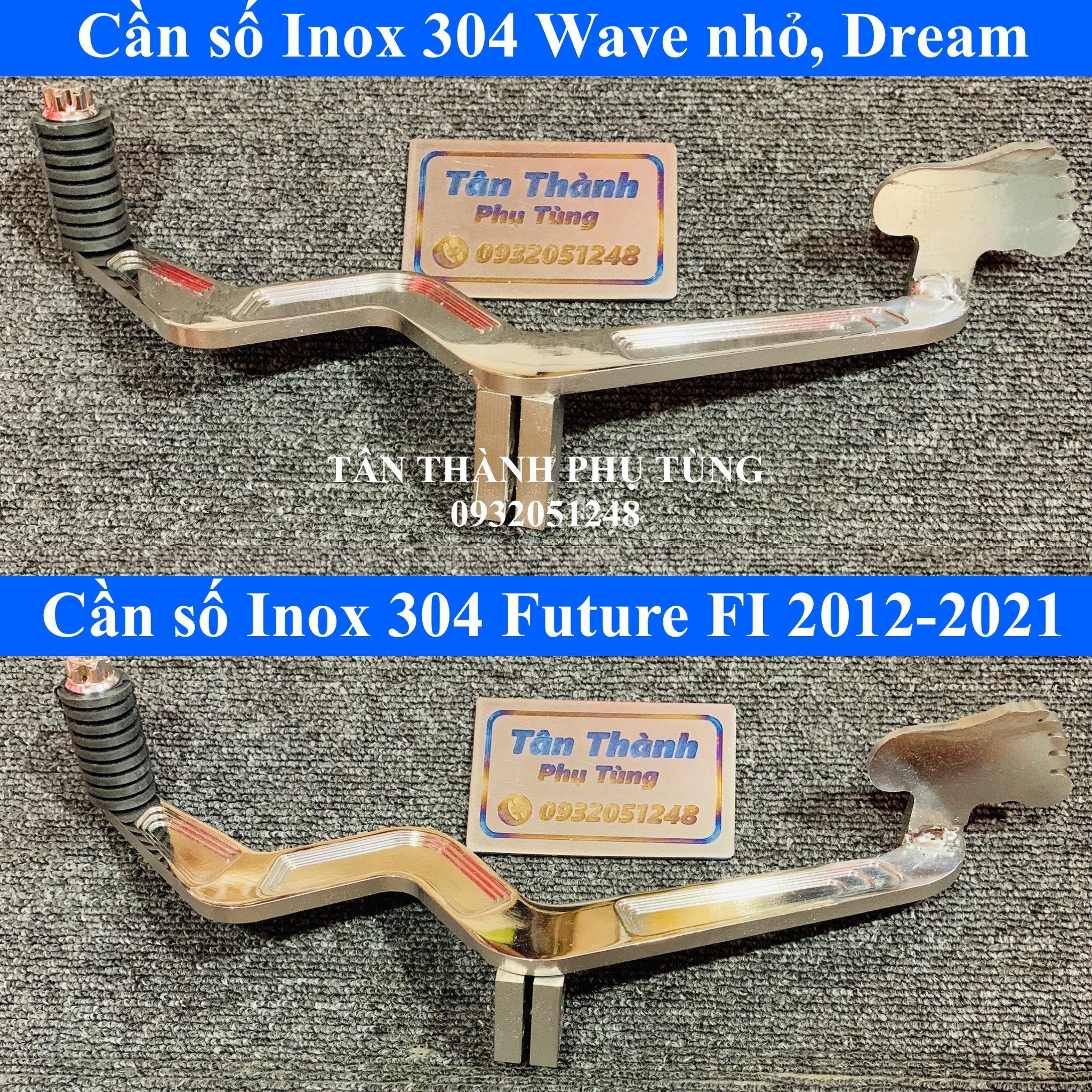 Cần số inox 304 dày future fi 125 2012-2021, wave nhỏ, wave zx, dream