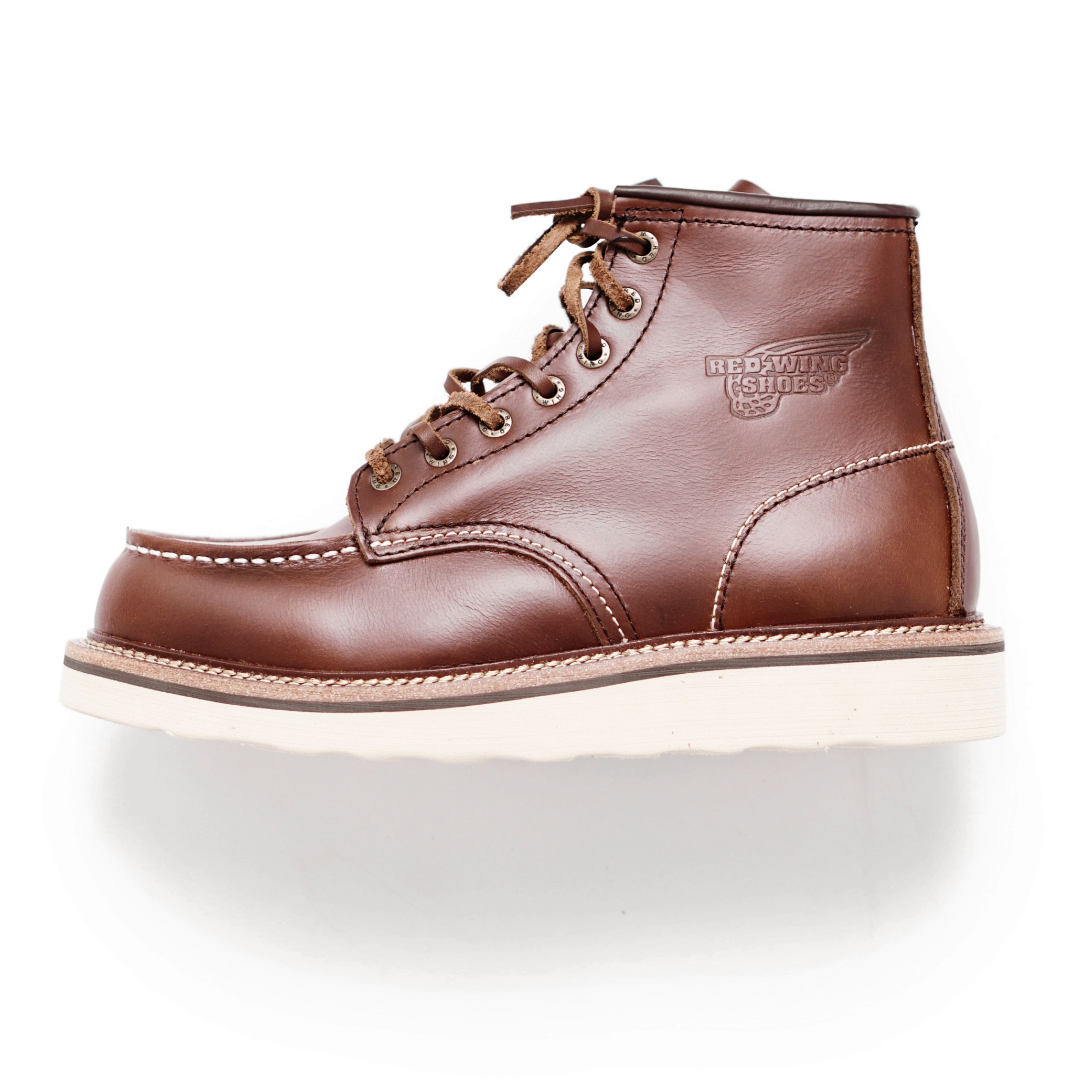 Giày boot nam cao cổ màu nâu redwing 1907, giày da bò thật đế bánh mì tonkin aota