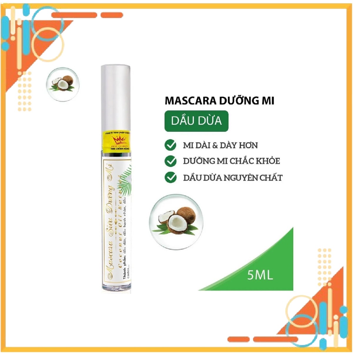 Mascara tinh dầu dừa 15ml