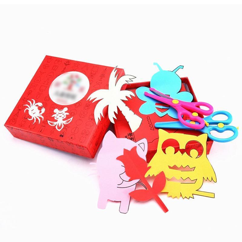 Bộ thủ công kéo cắt giấy tạo hình cho bé 240 tờ kèm 2 kéo cho bé tập cắt