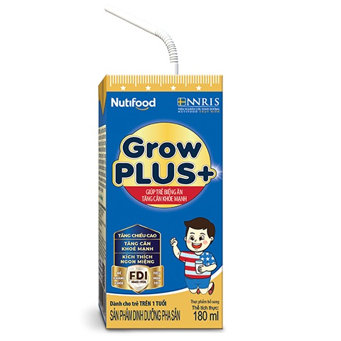 sữa pha sẵn nutifood grow plus xanh 110ml ( thùng 48 hộp ) 1