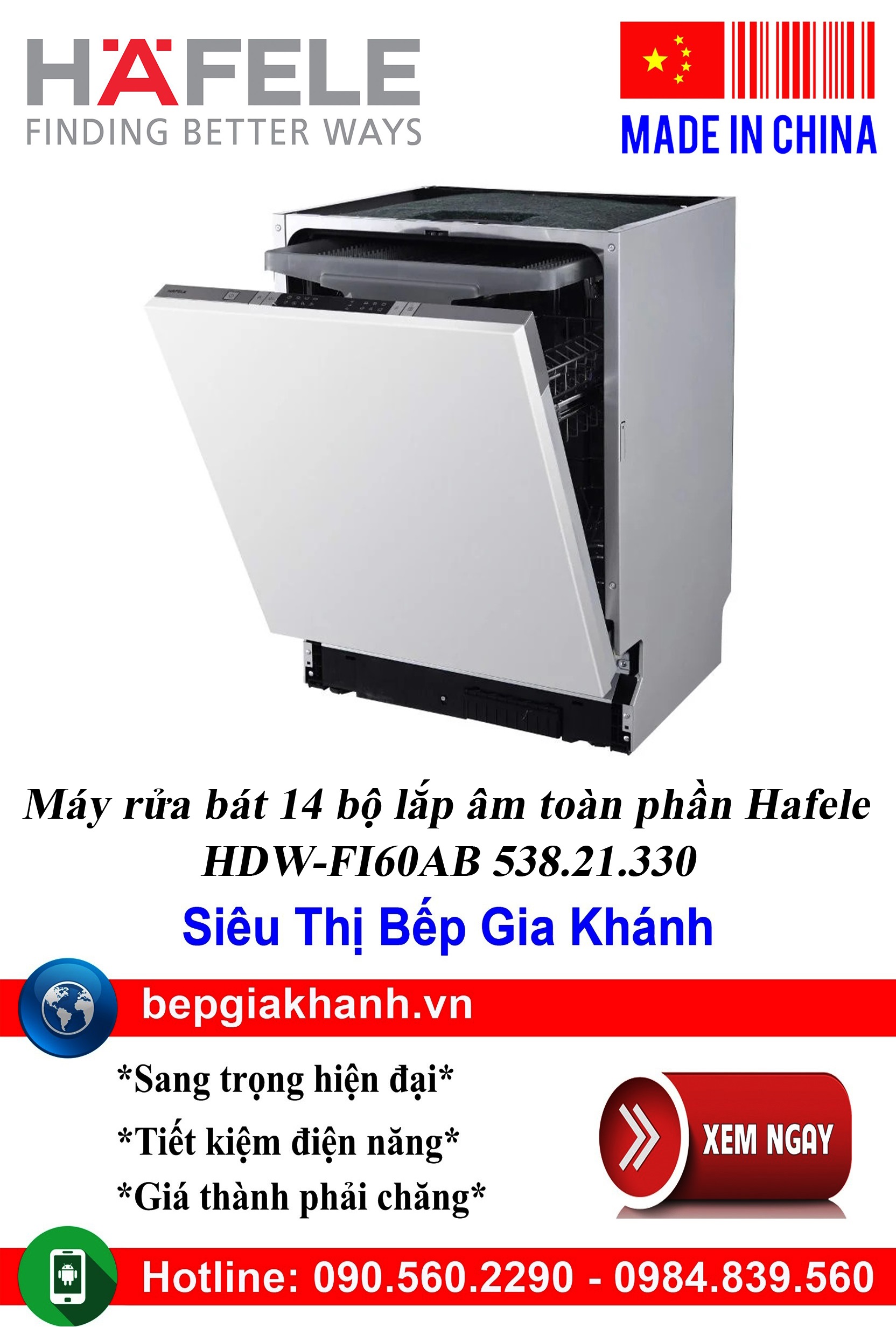[HCM]Máy rửa bát lắp âm toàn phần Hafele HDW-FI60AB 538.21.330 sản xuất Trung Quốc, máy rửa chén, máy rửa chén bát, máy rửa bát, máy rửa bát giá rẻ, may rua bat, may rua chen, may rua bat gia re