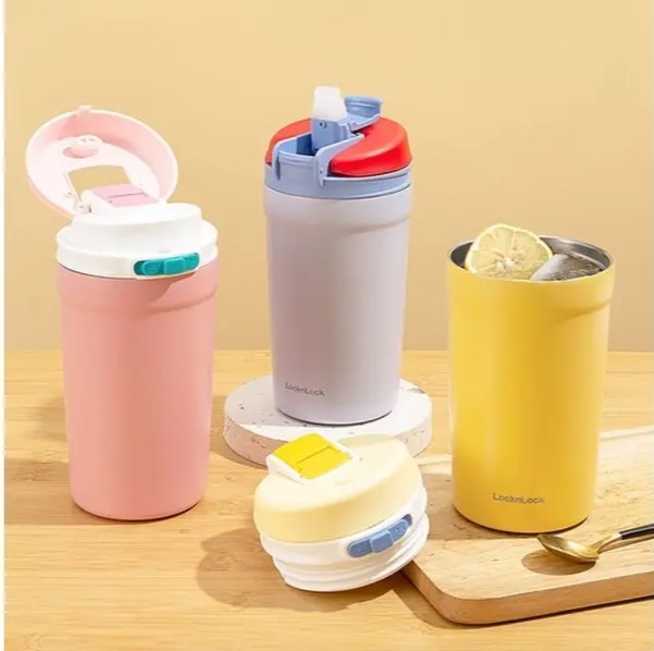 Bình giữ nhiệt LocknLock 430ML -Dual onetouch - LHC3282YEL,LHC3282PIK