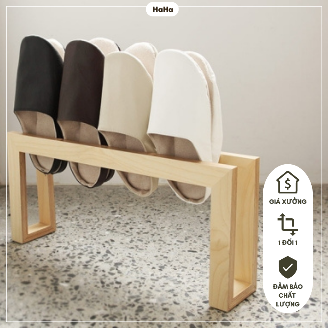 Kệ gỗ để giày dép decor kgdd01 kệ để dép trong nhà