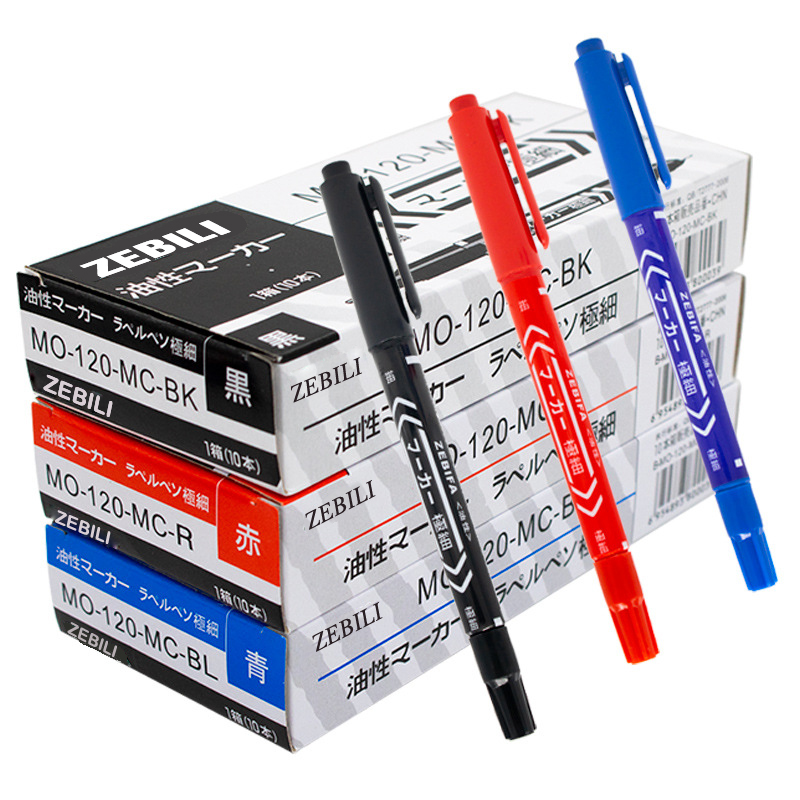 100 Bút lông dầu, Bút dạ kính, bút ghi nhãn đĩa CD, ghi nhãn túi trữ sữa, mực dầu 2 đầu MO-120,viết trên nhiều chất liệu