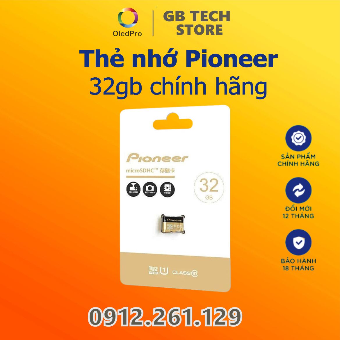 Thẻ nhớ Micro SD Pioneer cho camera Dahua IMOU EZVIZ 32GB - 64GGB - 128GB Speed 95Mb/s Class 10 ( Bảo hành chính hãng 2 năm