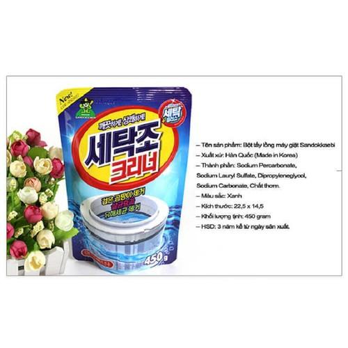 [HCM]Bột tẩy lồng máy giặt Sandokkaebi Korea 450g - BTLMG
