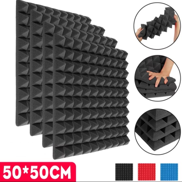 Combo 12 Tấm mút tiêu âm,cách âm Hình Gai - Tặng keo dán- Kích thước1 tấm 50*50 dày 5cm