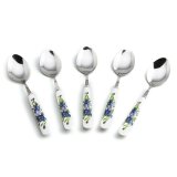Bộ 5 muỗng inox cán sứ mfa s02-5-10 20cm-10
