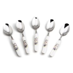 Bộ 5 muỗng inox cán sứ mfa s02-5-62 20cm-62