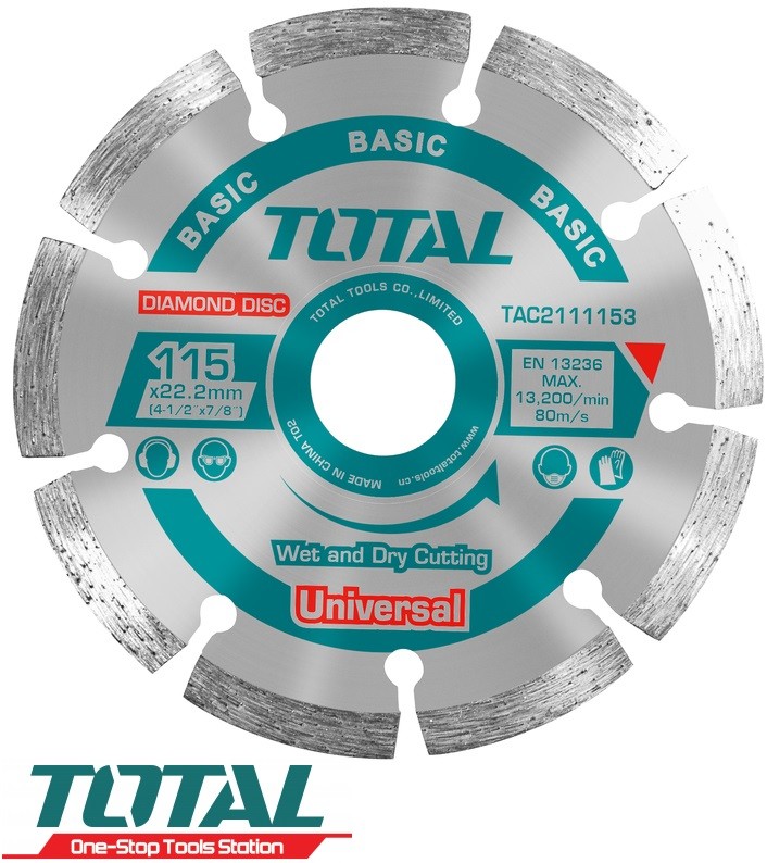 Đĩa cắt gạch khô phủ hợp kim 115mm lỗ 22mm diamond disc total chính hãng tac2111153