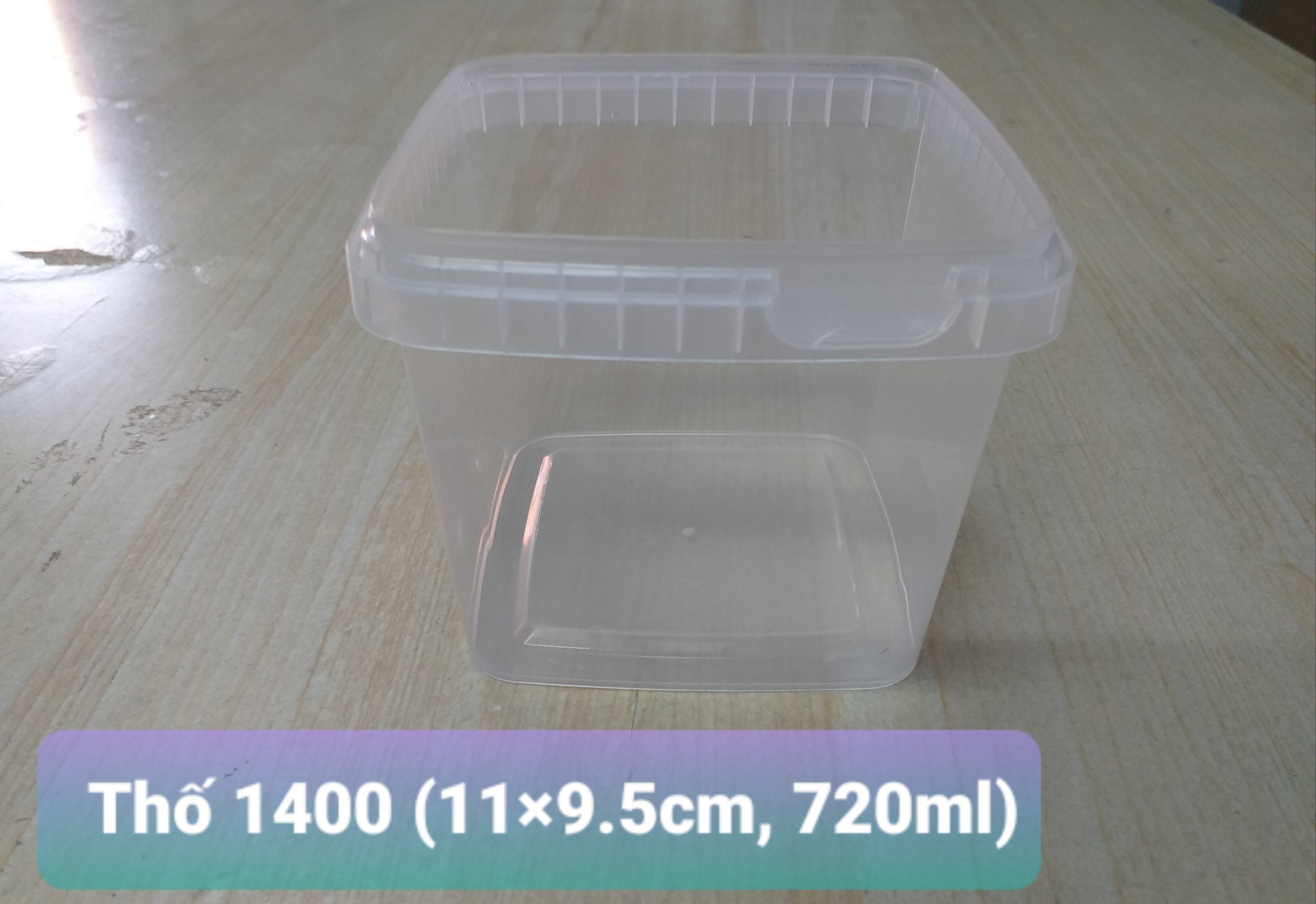 [HCM]HŨ NHỰA TRONG CÓ NẮP GÀI 720ml/400gr (1400)