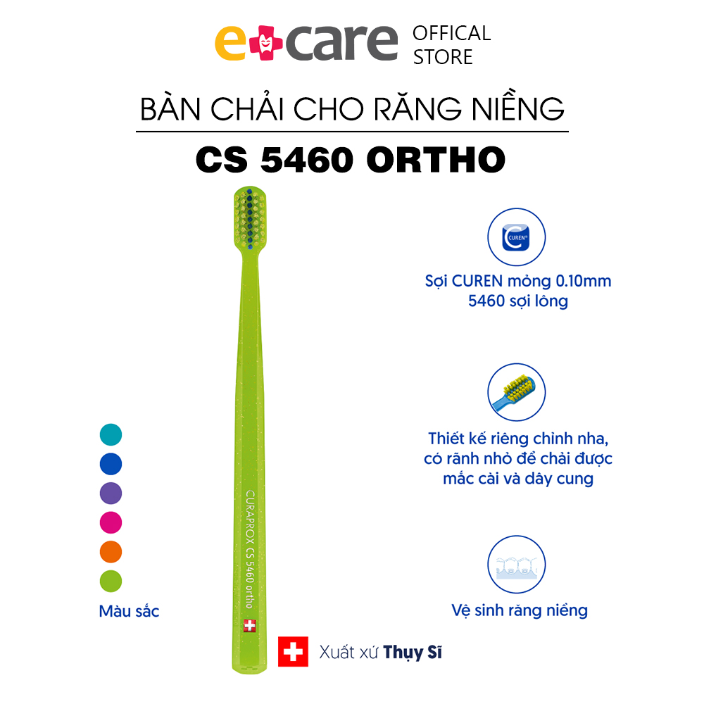 Bàn chải răng siêu mềm cho răng niềng Curaprox Cs 5460 Ortho Ultra Soft