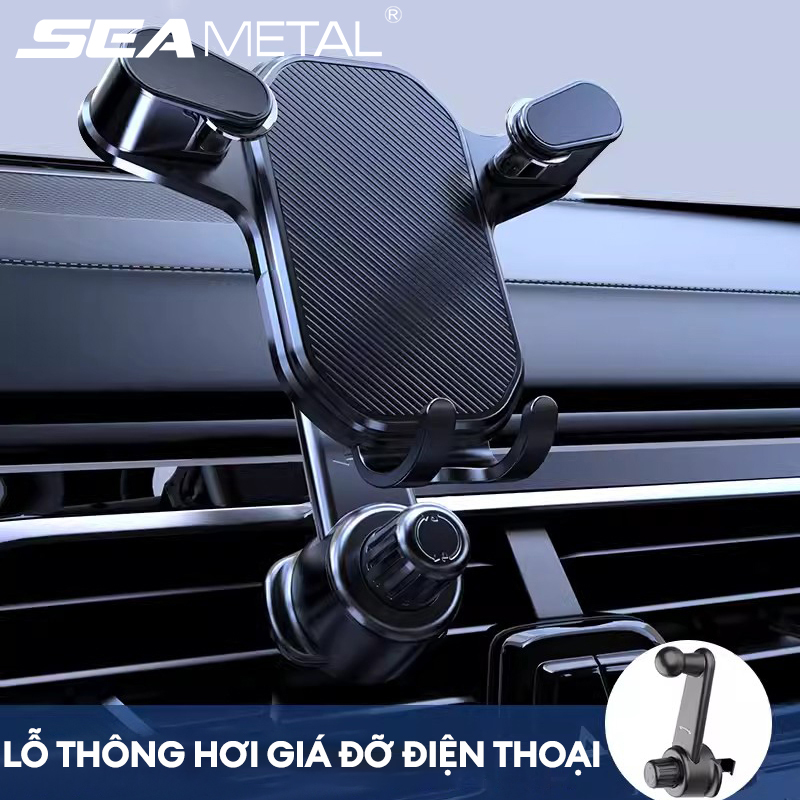 SEAMETAL Giá Đỡ Điện Thoại Xe ô tô móc giữ trọng lực di động kê điện thoại cửa gió xe hơi điện thoại di động giá đỡ điện thoại 360 ° Điều chỉnh kê điện thoại