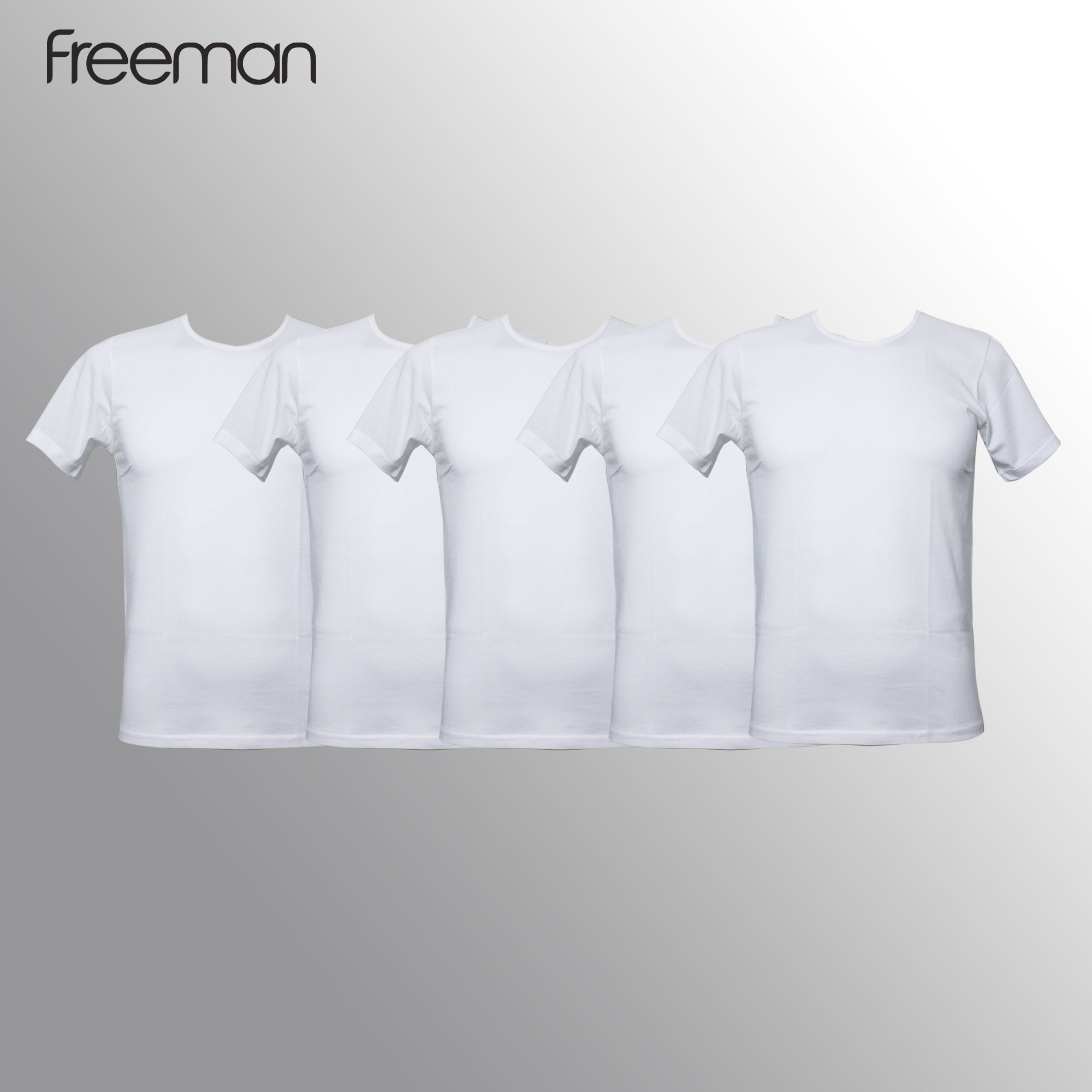 Combo 5 Áo thun nam Freeman, chất liệu cotton thấm hút mồ hôi tốt, cổ tròn, tay ngắn TSF601