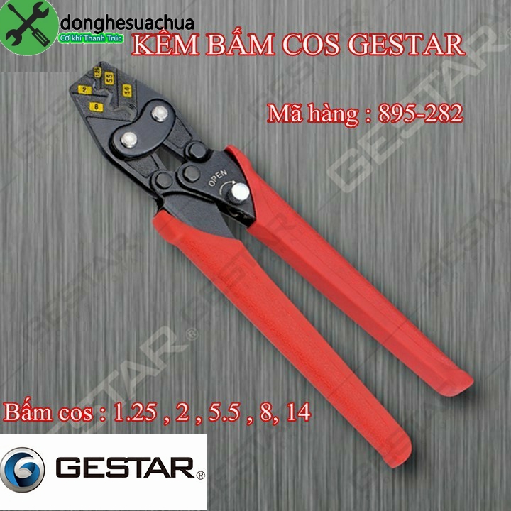 Kềm bấm cos gestar 895-282 1.25mm-14mm