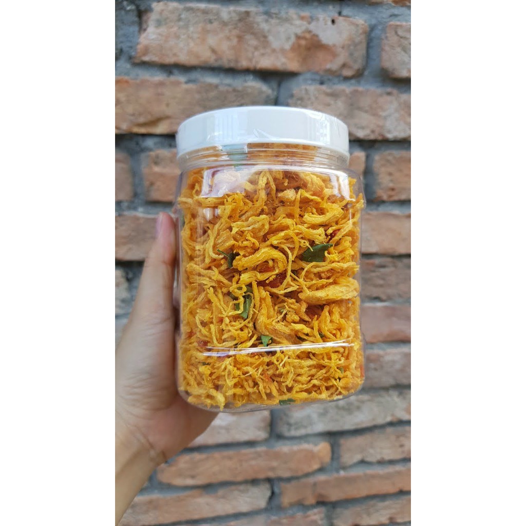 Khô gà lá chanh hũ 500gr - đồ ăn vặt giá rẻ