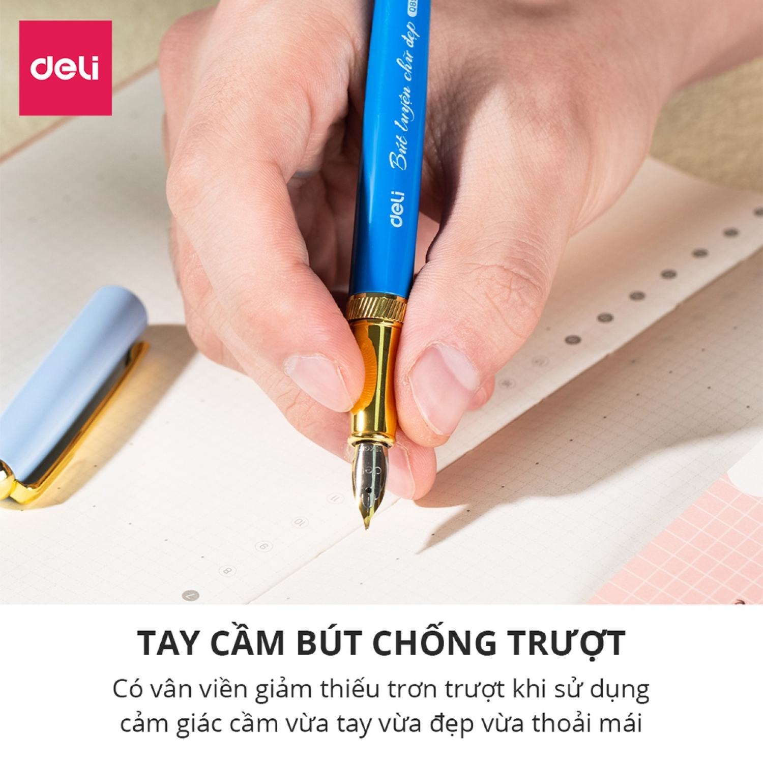 Bút máy kim loại Deli - Thiết kế trẻ trυng, ngòi bút chất lượng ...