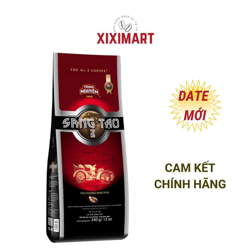 Cà phê trung nguyên sáng tạo 3, cà phê rang xay pha phin bịch 340g