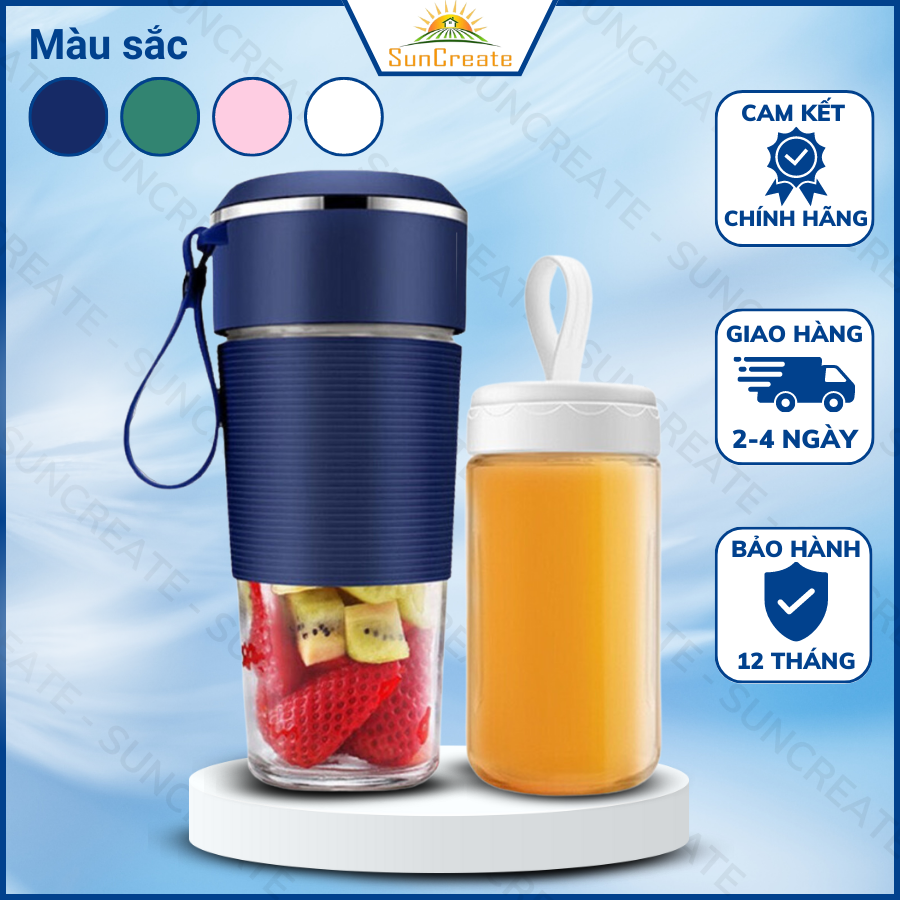 Máy xay sinh tố cầm tay 6 lưỡi, cốc thủy tinh - Máy xay sinh tố mini JUICER LOẠI 1 MỚI NHẤT, máy xay đá, hoa quả [Bảo hành 12 tháng, 1 đổi 1 trong 30 ngày]